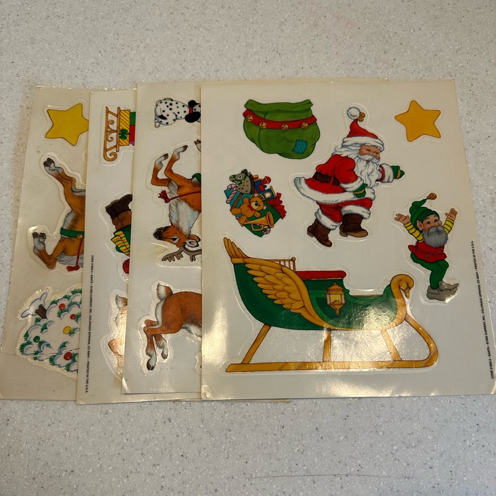 Vintage Christmas Santa Advent Vinyl Clings! 25 pc Window Decor 1993
Current Inc